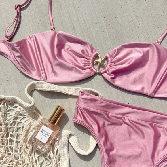 L*Space x Anthropologie Jasper Pink Lady Shine Bikini Top XL NEW/NWT!! - Picture 6 of 14